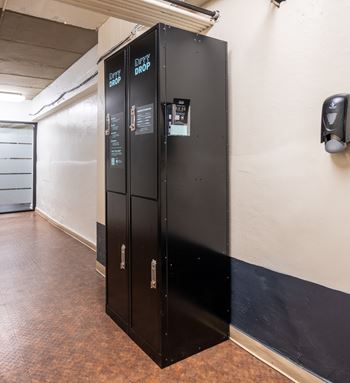 Dry cleaning lockers at The Belvedere Apartments in Logan Circle NW Washington DC 20005